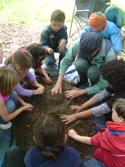 Hands in soil